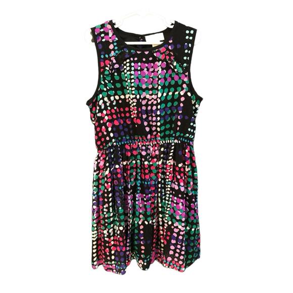 Kate Spade Multi-Colored Flutter Dress Sleeveless Keyhole Back Size 10 - Picture 1 of 6